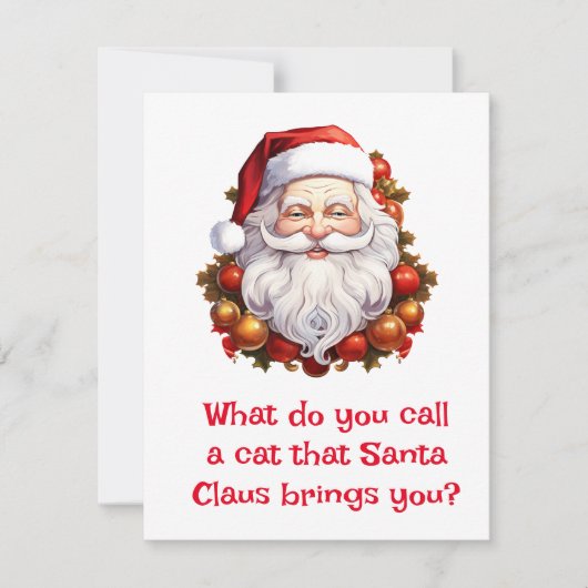 Santa Jokes Feiertagskarte (Vorderseite)