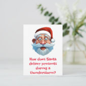 Santa Jokes Feiertagskarte (Stehend Vorderseite)