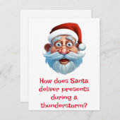 Santa Jokes Feiertagskarte (Vorne/Hinten)