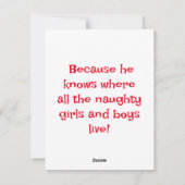 Santa Jokes Feiertagskarte (Rückseite)