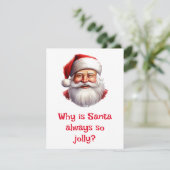 Santa Jokes Feiertagskarte (Stehend Vorderseite)