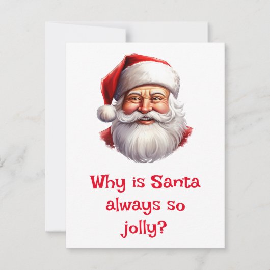 Santa Jokes Feiertagskarte (Vorderseite)