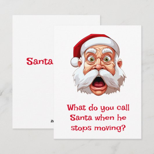 Santa Jokes Feiertagskarte (Vorne/Hinten)