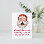 Santa Jokes Feiertagskarte (Stehend Vorderseite)