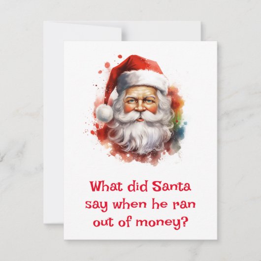 Santa Jokes Feiertagskarte (Vorderseite)