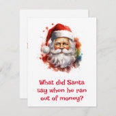 Santa Jokes Feiertagskarte (Vorne/Hinten)
