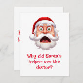 Santa Jokes Feiertagskarte (Vorne/Hinten)
