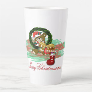 Santa Joy Sock Christmas Latte Tasse