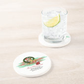 Santa Joy Sock Christmas Sandstone Untersetzer (Seite)