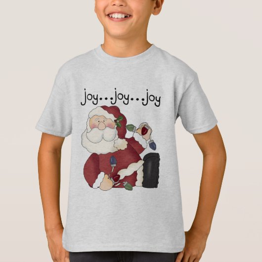 Santa Joy T - Shirt und Geschenke (Vorderseite)