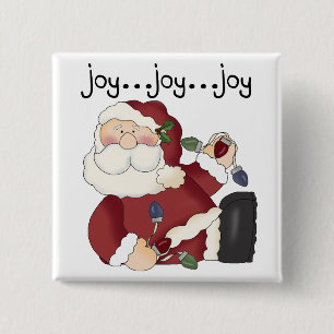 Santa Joy T - Shirt und Geschenke Button