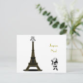 Santa Joyeux Weihnachten Paris Weihnachten (Stehend Vorderseite)