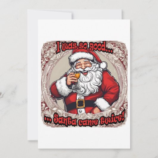 Santa kam zweimal! feiertagskarte (Vorderseite)