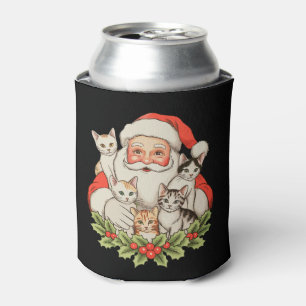 Santa Kätzchen Katzen Weihnachten Xmas Urlaub Dosenkühler