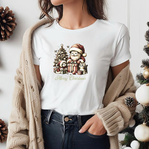 Santa Katze und seine kleinen Helfer im Vintage-St T-Shirt