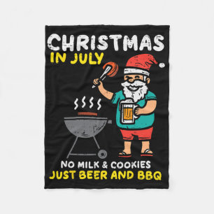 Santa Keine Milch Kekse Nur Bbq Lustiges Weihnacht Fleecedecke