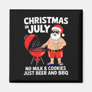 Santa Keine Milch Kekse Nur Bbq Lustiges Weihnacht Magnet