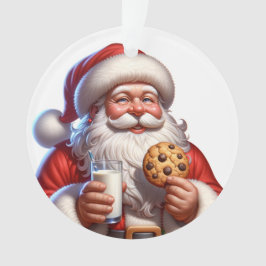 Santa-Kekse und Milch Weihnachts-Acryl-Ornament Ornament