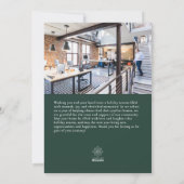 Santa Key Neue Zuhause Weihnachtsgrüße Feiertagskarte (Rückseite)