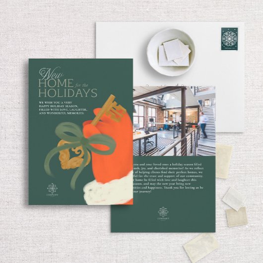 Santa Key Neue Zuhause Weihnachtsgrüße Feiertagskarte