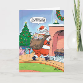 Santa Kidnap Spaß Grußkarte Feiertagskarte
