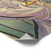 Santa Kisses Vintage Weihnachten Poster (Ecke)