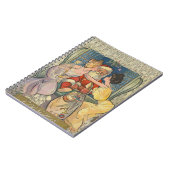 Santa Kissing Vintage Weihnachtskarte Notizblock (Linke Seite)