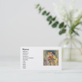 Santa Kissing Vintage Weihnachtskarte Visitenkarte (Stehend Vorderseite)