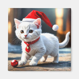 Santa Kitten Magnet
