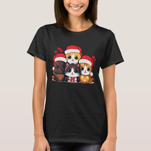 Santa Kittens T-Shirt (Vorderseite)