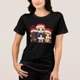 Santa Kittens Tri-Blend Shirt