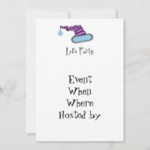 Santa Kitty Blue Einladung (Rückseite)