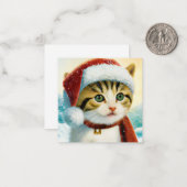Santa Kitty Budget Mini Weihnachten Mitteilungskarte (Vorderseite/Rückseite Beispiel)