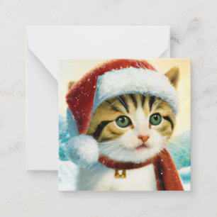 Santa Kitty Budget Mini Weihnachten Mitteilungskarte