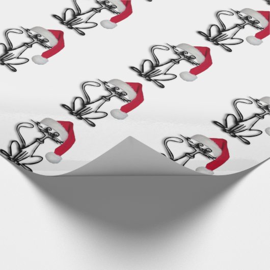 Santa Kitty Cat Geschenkpapier (Ecke)