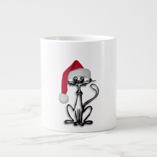 Santa Kitty Cat Jumbo-Tasse (Vorderseite)