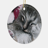 Santa Kitty Cat Ornament (Links)