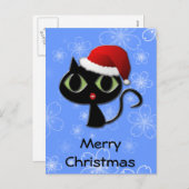Santa Kitty Feiertagspostkarte (Vorne/Hinten)
