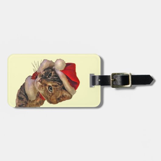 Santa Kitty Gepäckanhänger (Vorderseite horizontal)