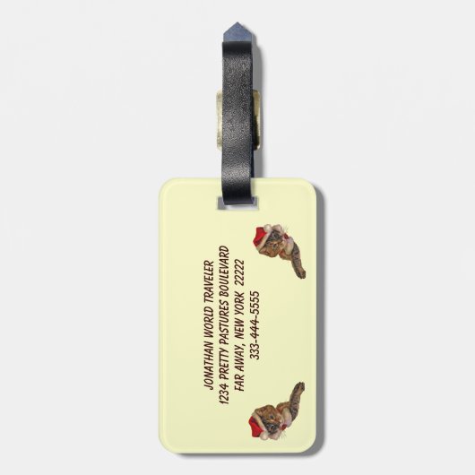 Santa Kitty Gepäckanhänger (Rückseite vertikal)