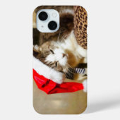 Santa Kitty Painterly iPhone Case (Rückseite)