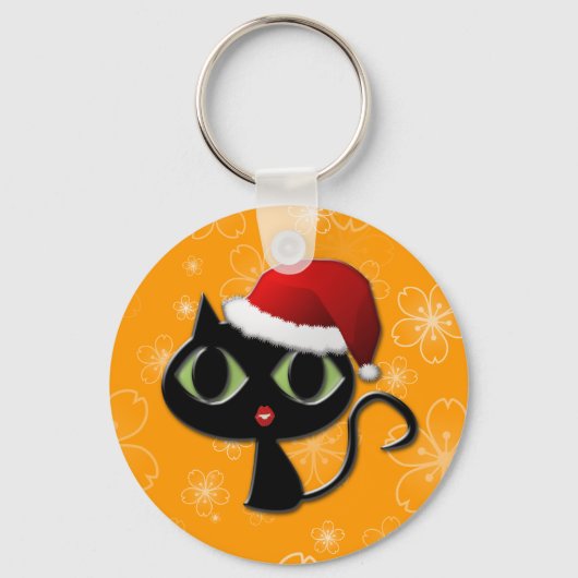 Santa Kitty Schlüsselanhänger (Vorderseite)