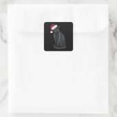 Santa Kitty Square Sticker (Tasche)
