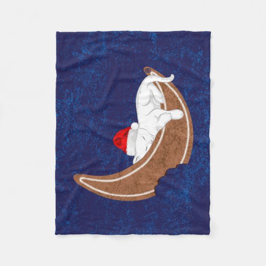 Santa Kitty und der Lebkuchenmond Fleecedecke (Vorderseite)