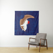 Santa Kitty und der Lebkuchenmond Wandteppich (Beispiel (Horizontal))