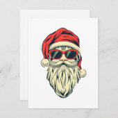 Santa-Klasse mit Brille Begleitkarte (Vorne/Hinten)