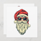 Santa-Klasse mit Brille Einladung (Vorne/Hinten)