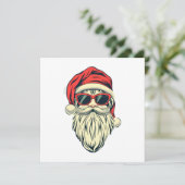 Santa-Klasse mit Brille Einladung (Stehend Vorderseite)
