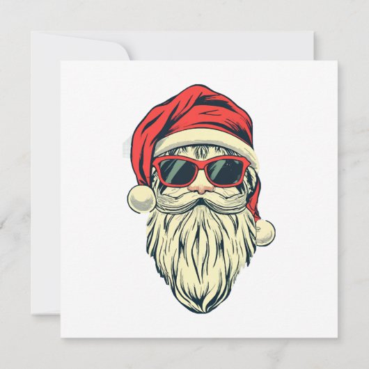 Santa-Klasse mit Brille Einladung (Rückseite)