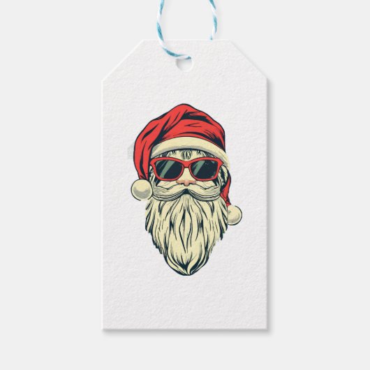 Santa-Klasse mit Brille Geschenkanhänger (Vorderseite)